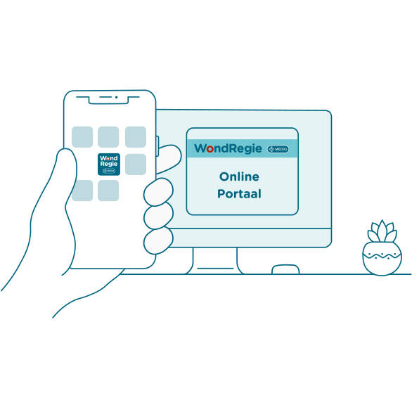 Animatie wondregieregistratieplatform en bijbehorende app