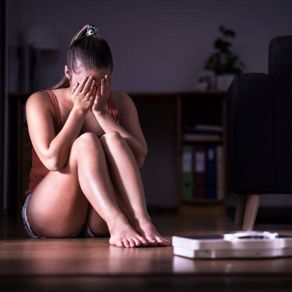 Vrouw met eetstoornis