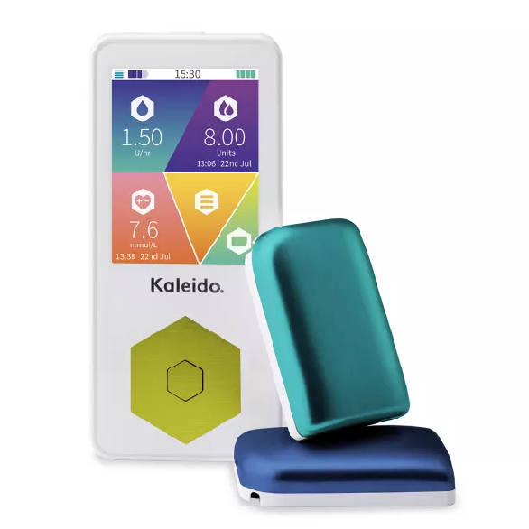 De Kaleido insulinepomp is een kleine, lichte en gebruiksvriendelijke semi-patchpomp voor mensen met diabetes.