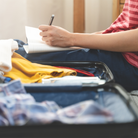 Checklist bij de vakantiekoffers