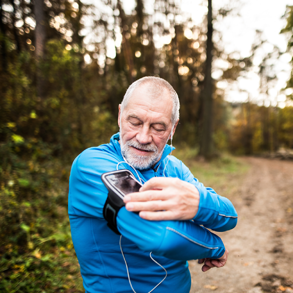 Man zorgt voor een goede conditie en gezondheid door te hardlopen