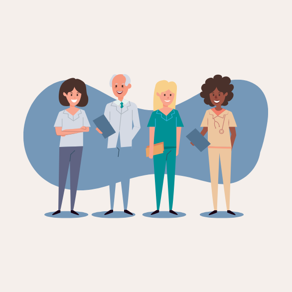 cartoonstyle zorgprofessionals